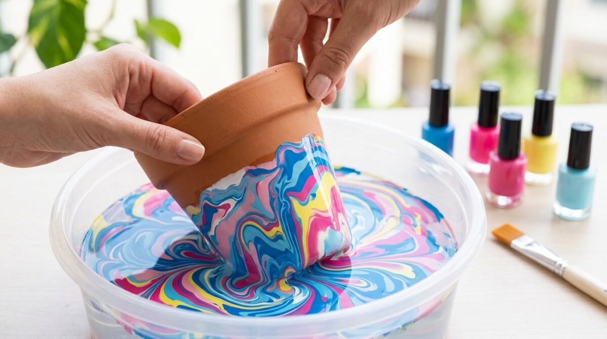 verwandeln Sie alte Nagellacke in bunte DIY-Blumentöpfe und gestalten Sie Ihren Balkon mit kreativen, günstigen Designs statt teurer Designertöpfe